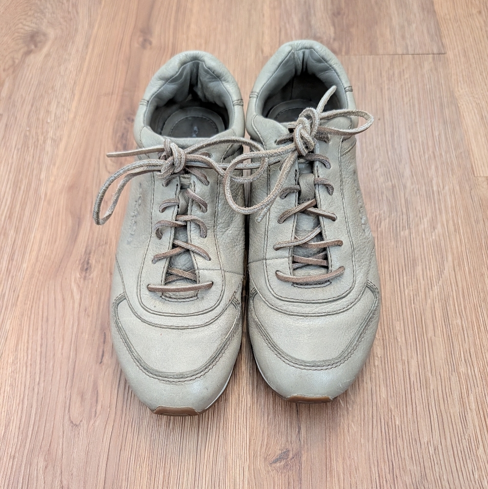 Coach Raeann Soft Vintage Leather Sneaker Women’s Size 8B Slate Gray Brown - Picture 2 of 8